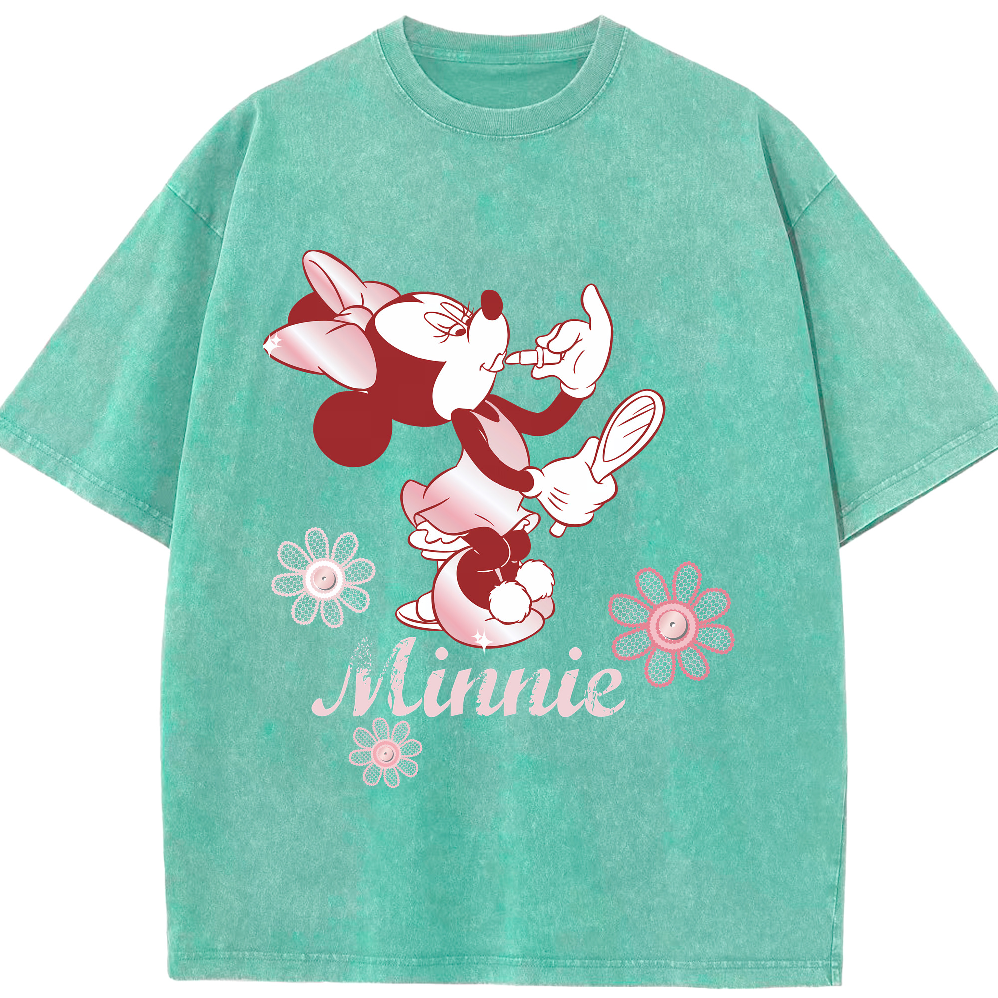 （画像用） ミッキーマウス Mickey Mouse 綿100% ヴィンテージ風 半袖Tシャツ（フロントプリント）